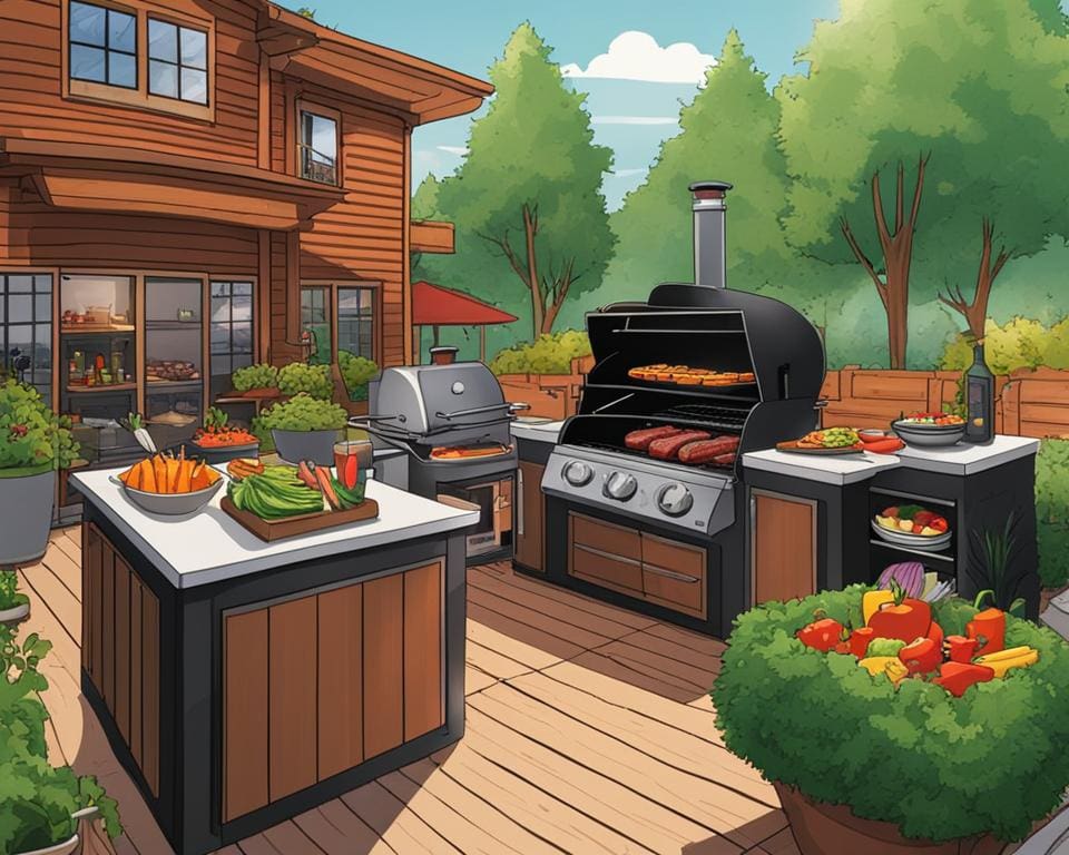 Buitenkeukens en houtskoolgrills voor veelzijdig grillplezier