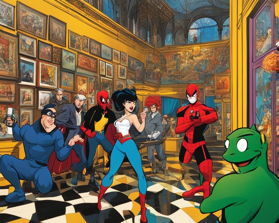 stripfiguren in Het Brussels Stripmuseum