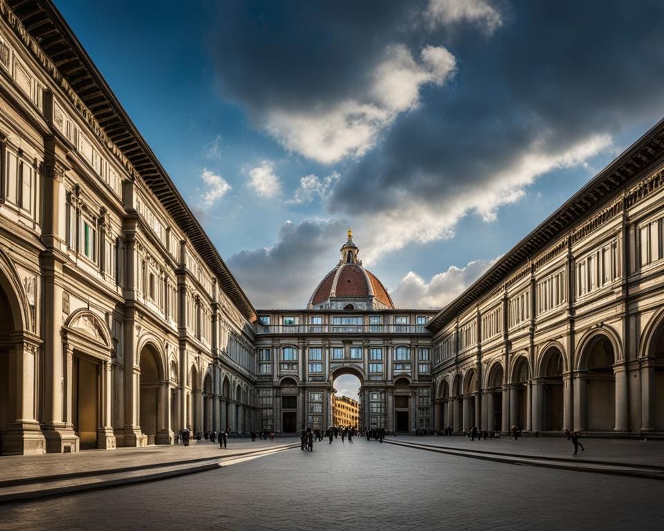 Italië: De Uffizi-galerij in Florence bezoeken.