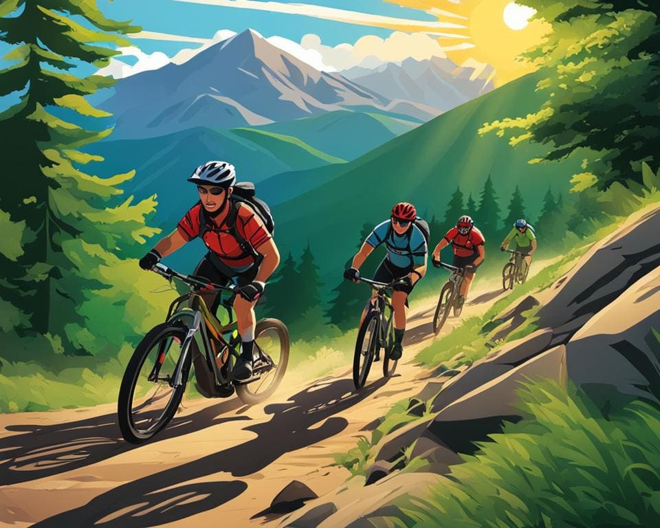 Mountainbiken in de natuur