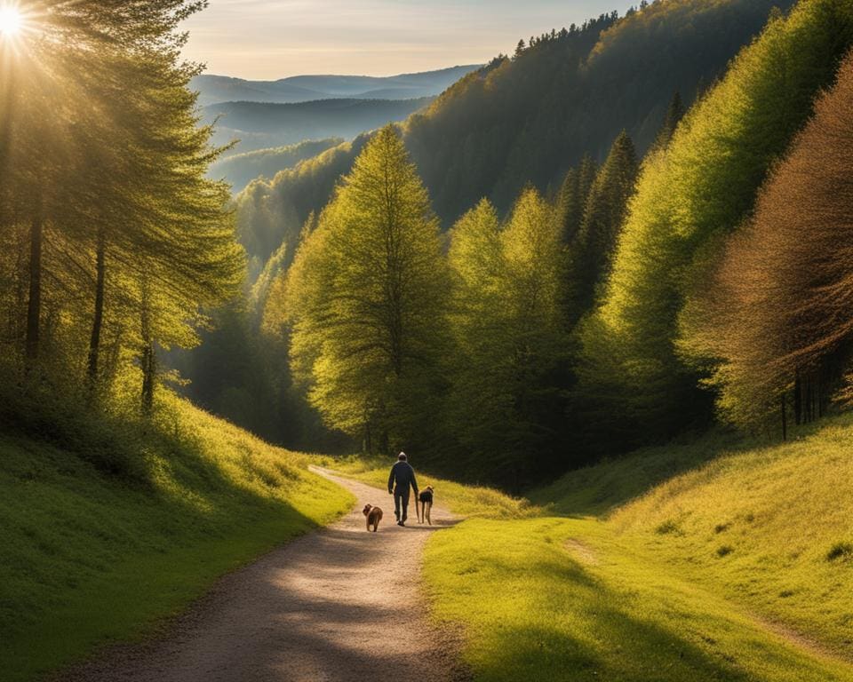 wandelen met hond in Ardennen