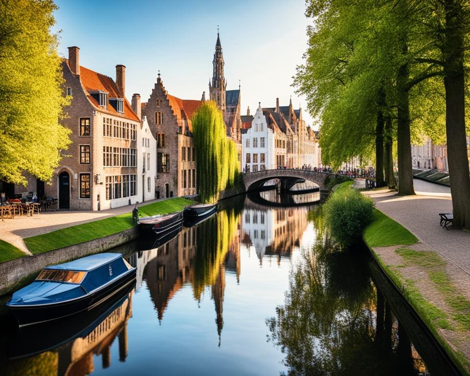 Varen op de kanalen van Brugge