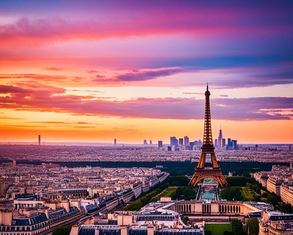 Beste zonsondergang Parijs