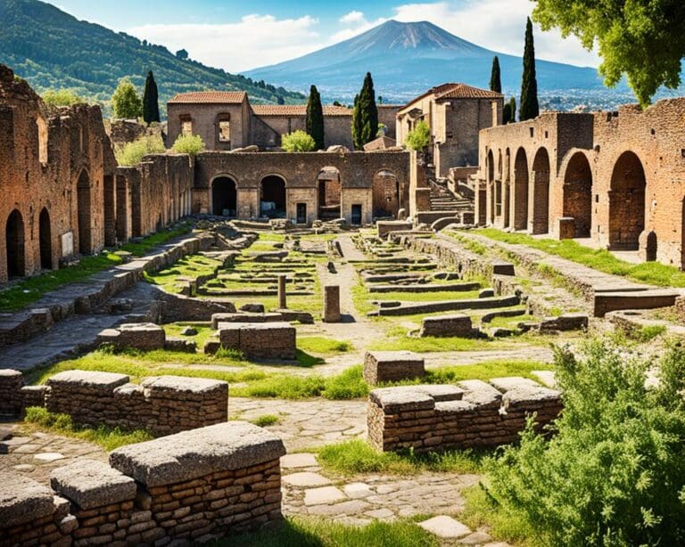 Bezoek de ruïnes van Pompeii, Italië