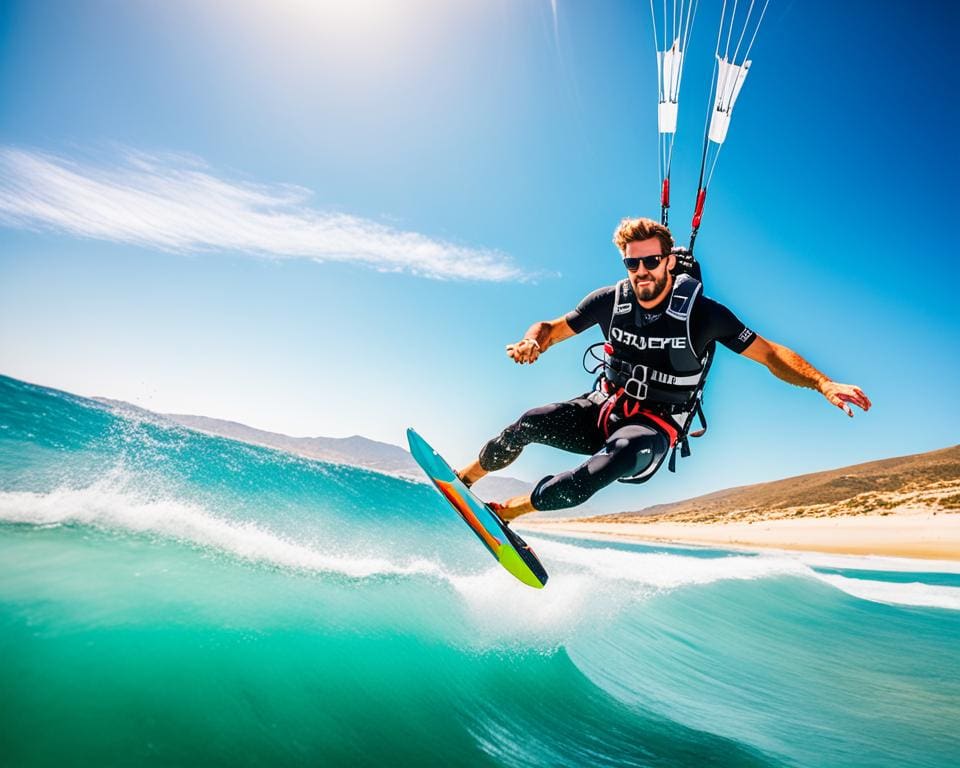 Ga kitesurfen op de stranden van Tarifa, Spanje