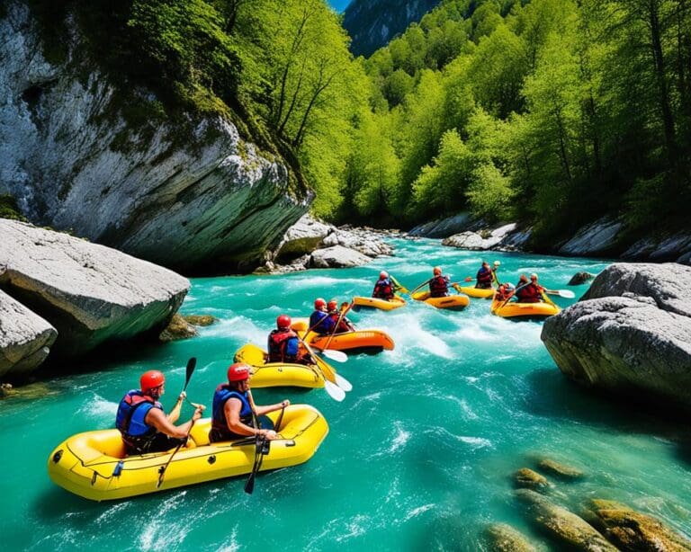 Ga wildwaterraften in de Soca-vallei, Slovenië