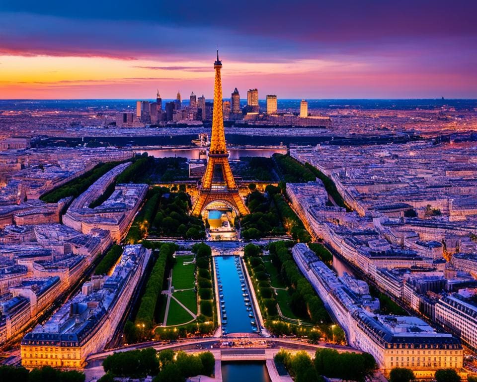 Zonsondergang Eiffeltoren