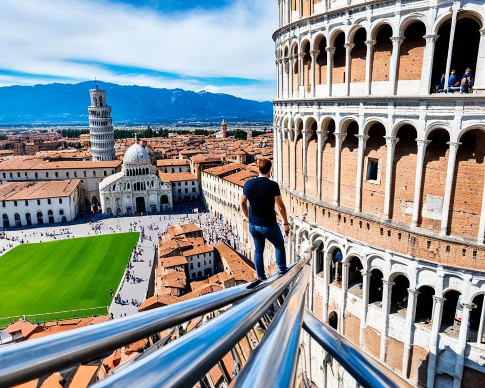 beklimmen van de Toren van Pisa