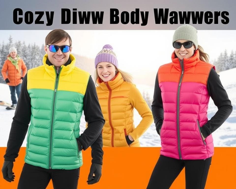 Warme donsbodywarmers voor sportieve winterdagen