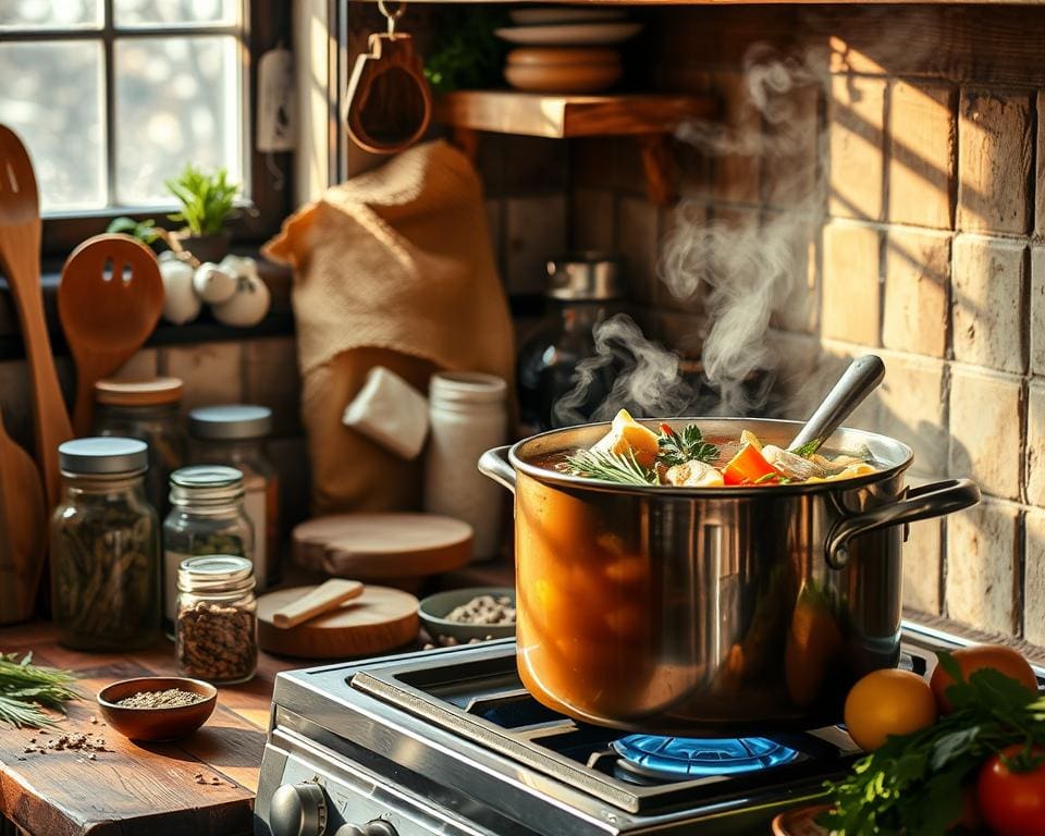 Slow cooking botten koken smaakvolle bouillon