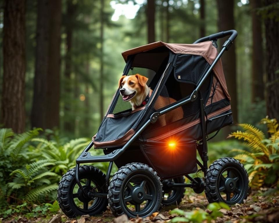 Welke buggy voor honden is geschikt voor ruw terrein?