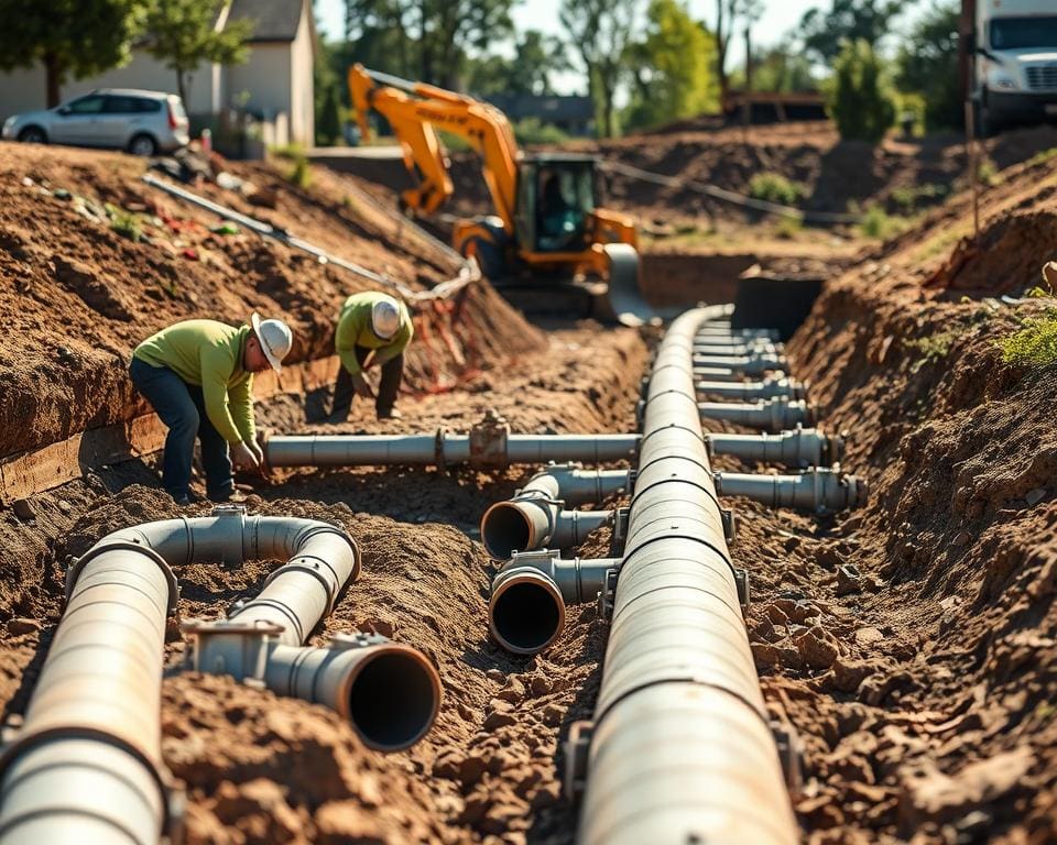 Hoe worden rioleringssystemen geplaatst?