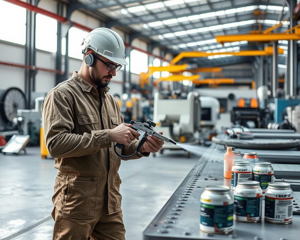 Hoe werkt een schilder bij industriële afwerking?