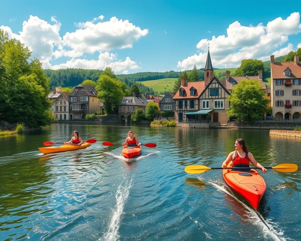 Dagje Durbuy met kajakken op de Ourthe